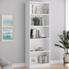 Fontoi Decorative Bookshelf, Bookcase with Adjustable Shelves, Large Bookshelf with 5 Shelves for Living Room Bedroom, White, 11.6"*24.4"*68.9 - 2 of 3