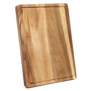 Acacia Wood Cutting Board 18x12x1 Inch Pre-Oiled Chopping Board with Juice Groove  – Durable Butcher Block for Fruits, Vegetables & Meat - 1 of 4