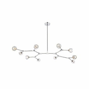 Elegant Lighting Zayne 10 - Light Pendant in  Chrome - 1 of 4