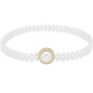 INSPIRE CHIC Women's Faux Pearl Rhinestones Apparel Belt 65cm x 2cm 1 Pc - 1 of 4