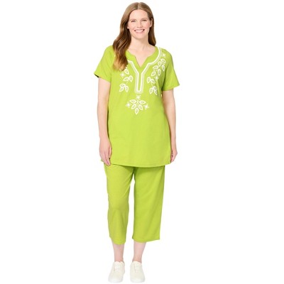 Woman Within Printed Tunic And Capri Set
