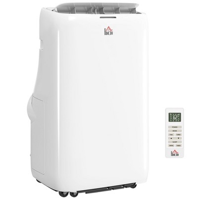 HOMCOM Inverter Air Conditioner, 14000 BTU Dual Hose Portable AC Unit with Cool, Dehumidifier, Fan, for 700 Sq. ft, 24H Timer On Off, Window Kit