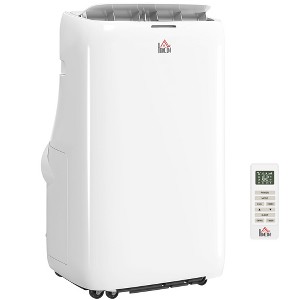 HOMCOM Inverter Air Conditioner, 14000 BTU Dual Hose Portable AC Unit with Cool, Dehumidifier, Fan, for 700 Sq. ft, 24H Timer On Off, Window Kit - 1 of 4