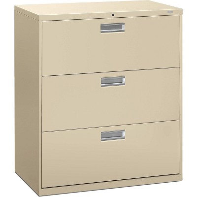 Putty Steel 3-Drawer Lockable Lateral Filing Cabinet