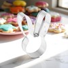 Unique Bargains Cookie Mould Cutter Rabbit Head Shaped Dishwasher Safe Stainless Steel Silver Tone 1Pcs - 2 of 4
