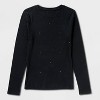 Women's Slim Fit Long Sleeve Embellished Ribbed Top - A New Day™ - 4 of 4