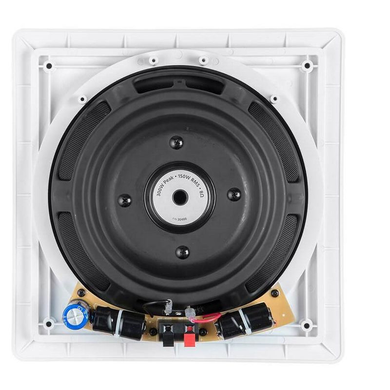 Monoprice Fiber In-Wall Speaker - 10 Inch (Each) 300W Subwoofer, Easy Installation And Paintable Grill - Caliber Series, 3 of 7