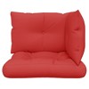 vidaXL - Comfortable Pallet Cushions 3 pcs in Red | Outdoor Fabric Pallet Seat and Back Cushions | Easy-Care Polyester and Hollow Fiber Fillings - 4 of 4