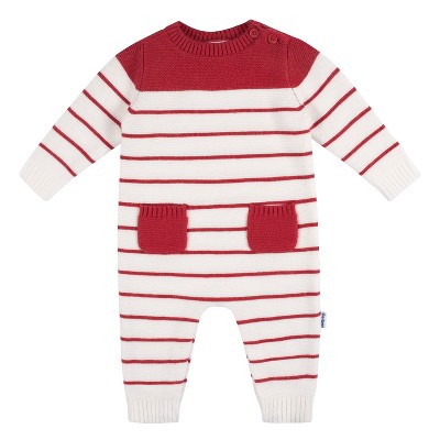 Image of Gerber Baby Boys' Romper - Red & White - 12 Months