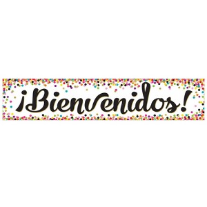 Teacher Created Resources Confetti Bienvenidos (Spanish Welcome) Banner (Pack of 6) - 1 of 1