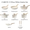CAROTE 13pc Nonstick Cookware Set Pots and Pans Set with Lids and Utensils - White Granite - 2 of 4