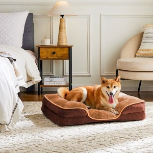 UbMelt Dog Bed Pet Bed for Small Dogs and Cats Memory Foam Pet Bed with Washable Removable Cover Non-Slip Base Waterproof Liner Egg Crate Foam - 1 of 4