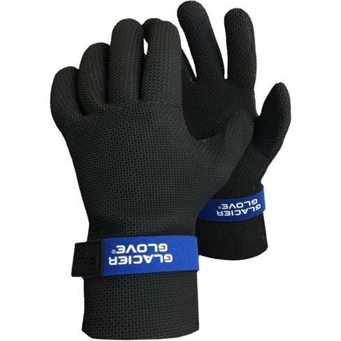 Glacier Glove Waterproof Slit Finger Pro Angler Gloves - Small - Black