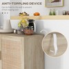 Sideboard Buffet Cabinet, Kitchen Cabinet, Coffee Bar Cabinet with 3 Rattan Doors and Adjustable Shelves, Natural Mixed - 3 of 4
