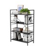 4 Tier Bookshelf, Large Bookcase with Steel Frame, Industrial Book Shelves for Home Office, Living Room, Rustic Book Shelf Organization and Storage - 2 of 4