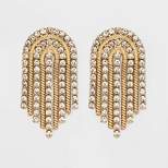 SUGARFIX by BaubleBar Crystal and Arch Statement Earrings - Gold