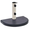 vidaXL Umbrella Base Patio Parasol Stand for Poles of 1.5"/1.9" Weighted Base - Black - 2 of 4