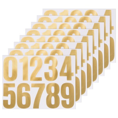 Unique Bargains Vinyl Self-Adhesive Mailbox Number Stickers 10 Sheets