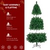 7ft 881 Branch Half Christmas Tree with 230LED Lights PVC Branch Iron Bracket Tender Green Christmas Tree - 4 of 4