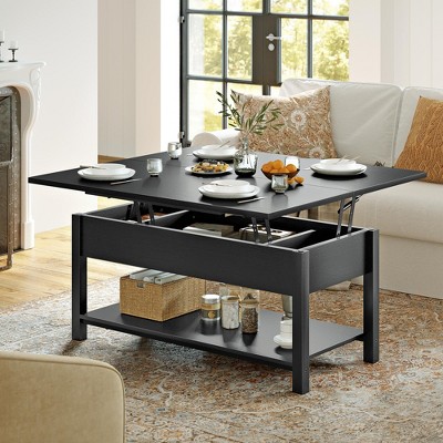 WOWLIVE Lift Top Coffee Table, 4-in-1 Multi-Function and Large Coffee Table with Storage, CT004