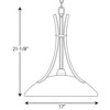 Progress Lighting Wisten 1-Light Pendant, Brushed Nickel, Etched Glass Shade Collection - 2 of 2