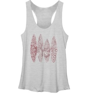 Women's CHIN UP Henna Surfboard Racerback Tank Top - 1 of 3