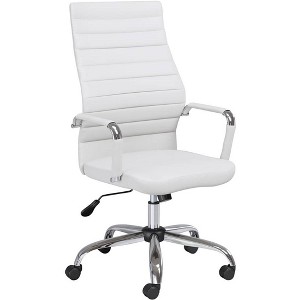 Studio 55D Primero White Faux Leather Adjustable Office Chair - 1 of 4