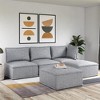 DHP Darcy Ottoman for Modular Sectional Sofa, Gray Linen - 2 of 4