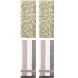 REGALWOVEN 4 Pcs Absorbent Soft Cotton Hand Towels for Bathroom - 1 of 4