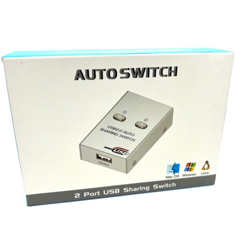 Sanoxy USB Sharing Switch, 2 Ports Auto Printer Sharing Switch Hub Box, 4 of 6