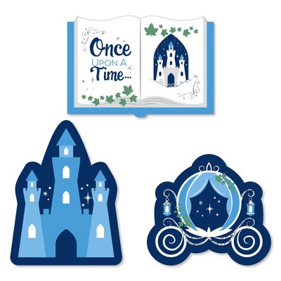 Big Dot of Happiness Fairy Tale Fantasy - DIY Shaped Royal Prince and Princess Party Cut-Outs - 24 Count