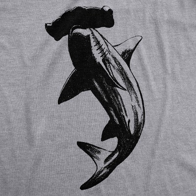Мужские футболки Crazy Dog T-Shirts, Inc. Mens Hammerhead Shark T Shirt Cool Aquatic Wildlife Graphic Tee - Crazy Dog Men's T Shirt For Summer Light Grey M — фото 2