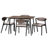 Baxton Studio Revelin Industrial Beige Fabric and Metal 5-Piece Dining Set - 2 of 4