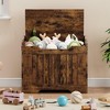 Wooden Storage Chest, Kids Toy Box, Flip Top Storage Bench with Safety Hinge, Bench Storage for Entryway Living Room, Bedroom - 3 of 4
