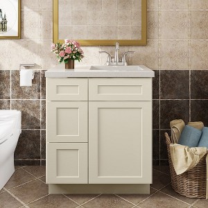 LOVMOR in Plywood Bath Vanity Cabinet with Drawers without Top for Kitchen, Bathroom, Living Room - 1 of 4