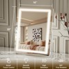 BEAUTYPEAK LED HollyWood Mirror Rectangle Bathroom Vanity Mirrors 20"x 16" White - 4 of 4