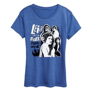 Women's - Star Wars - Leia And The Rebels Short Sleeve Graphic T-Shirt - 1 of 4