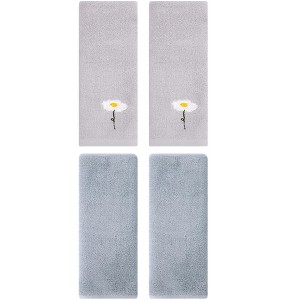 REGALWOVEN 4 Pcs Cotton Soft Absorbent Bathroom Hand Towels for Home Dcor 13" x 30" - 1 of 4