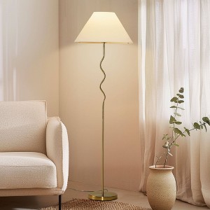 Brightech Squiggle Dimmable includes Led Light Bulb Floor Lamp Antiqued Brass 9w 800 Lumens 3000k Empire Shade Ul Listed 3 year Warranty Target