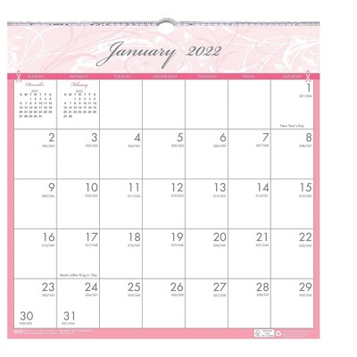House of Doolittle 2022 12" x 12" Wall Calendar Breast Cancer Awareness Pink 3671-22