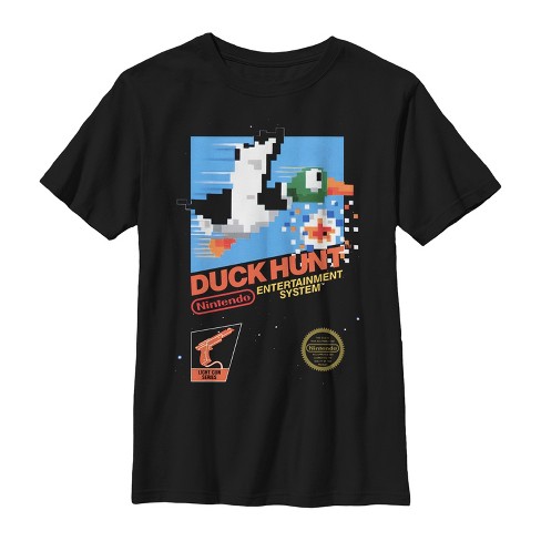 Boy's Nintendo Nes Duck Hunt T-shirt - Black - Small : Target