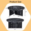 CAVINAS Stylish Marble Pattern Round Coffee Table,Modern Nordic Charm Center Table for Living Room,Apartment,Black - 4 of 4