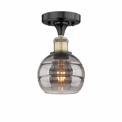 Rochester - 1 Light Semi-Flush Mount In Industrial Style-8 Inches Tall and 5.88 Inches Wide