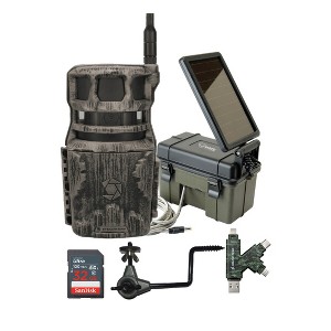 Stealth Cam Revolver 40MP Pro 360 Degree Cellular Trail Camera with Solar Power Pack Mount Stick 32GB Memory Cards and Card Reader - 1 of 4