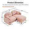 DOMETOUR Cloud Sectional L-Shaped Couch With Ottoman,Soft Chenille Fabric,Tufted Cushion Backrest Design for Bedrooms Living Rooms - 4 of 4