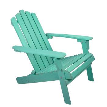 Northlight 36" Green Classic Folding Wooden Adirondack Chair