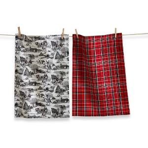 tag Farmhouse Winter Scene Dishtowel Set Of 2 - 1 of 2
