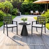 UNISOAR Modern Classic Cast Aluminum Outdoor Patio 2-Piece Dining Chairs, Textured Ember Black Finish, Ergonomic Lattice Backrest Design - 2 of 4