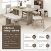 6-Piece Dining Set for 6 ,Oval 65" Dining Table with Upholstered Dining Chairs and Dining Bench for Dining Room, Living Room-Tanpinhause - 3 of 4