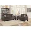 Lantana Tufted Microfiber Loveseat in Chocolate - Lexicon - 2 of 4